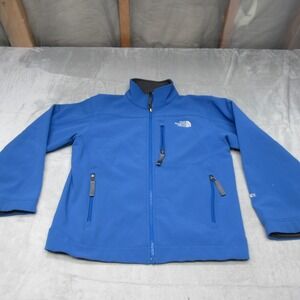 North Face Jacket Youth Medium Blue Apex Bionic Softshell Full Zip Windproof‎